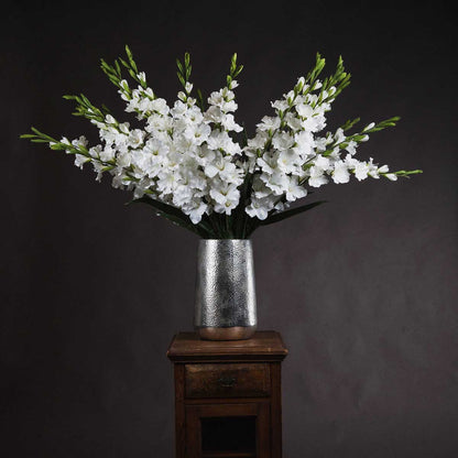 Artificial Tall White Gladiolus Stem – Click Style