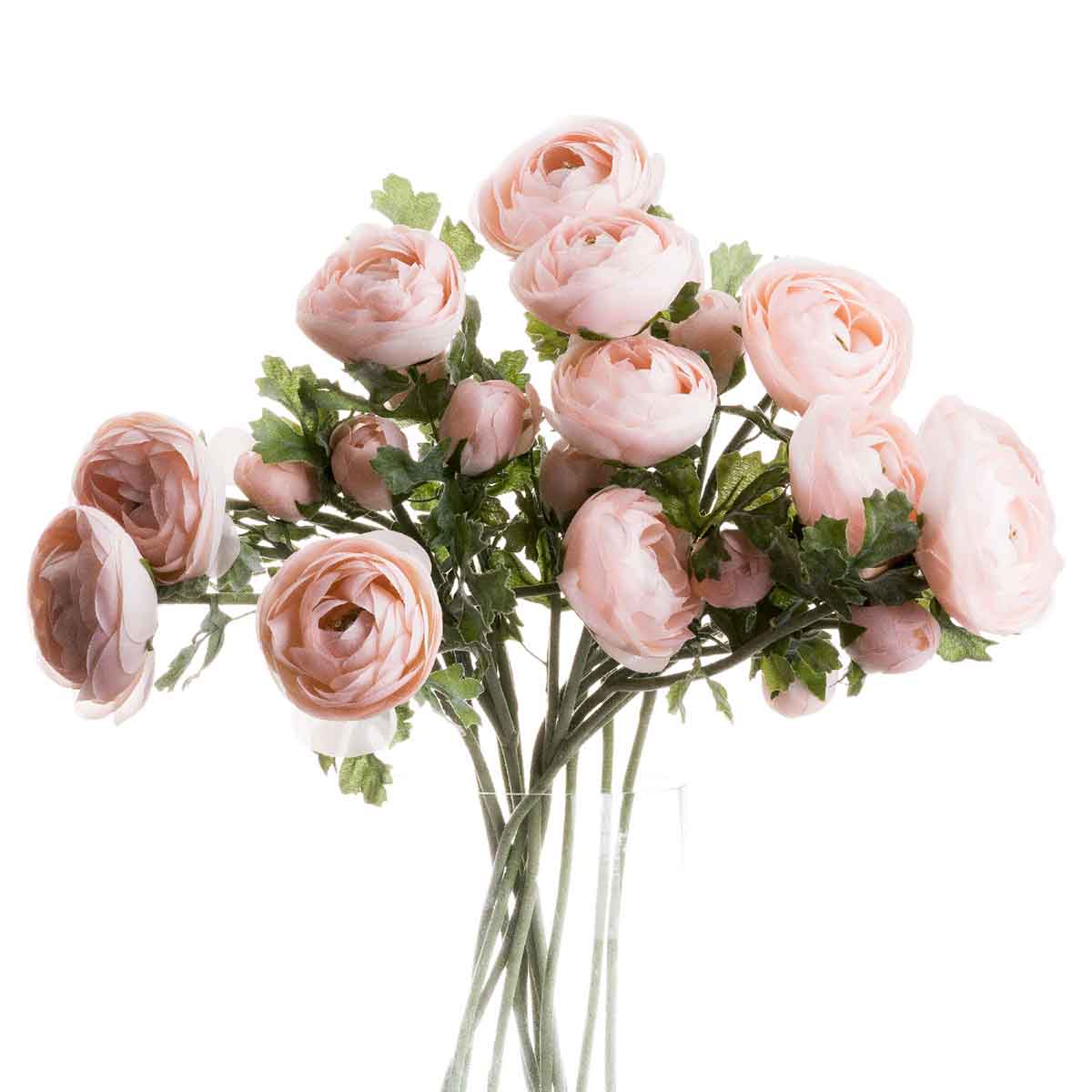 Artificial Warm Pink Ranunculus Stem – Click Style