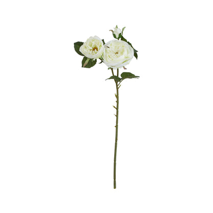 Artificial White Charity Rose Stem – Click Style