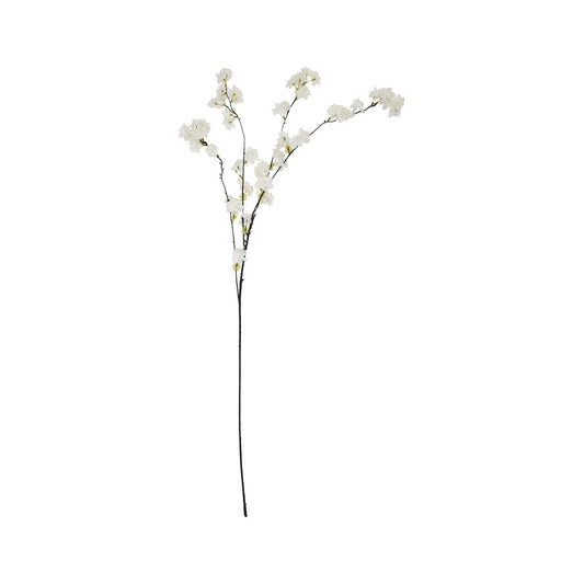 Artificial White Cherry Blossom Stem – Click Style