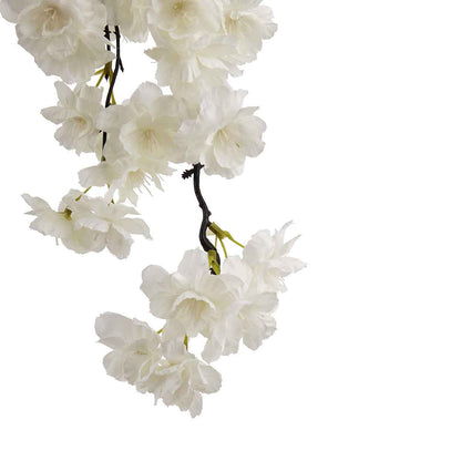 Artificial White Cherry Blossom Stem – Click Style