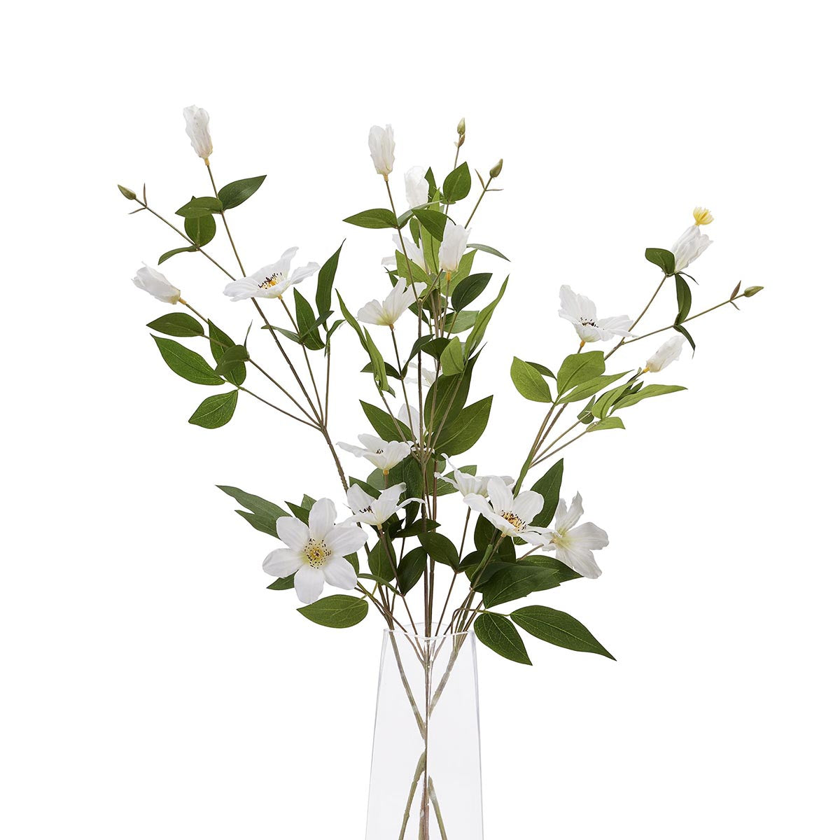 Artificial White Florida Clematis Stem – Click Style