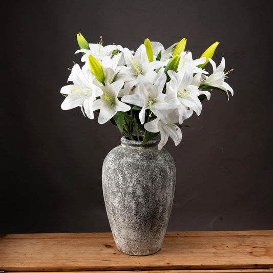 Artificial White Lily Stem – Click Style