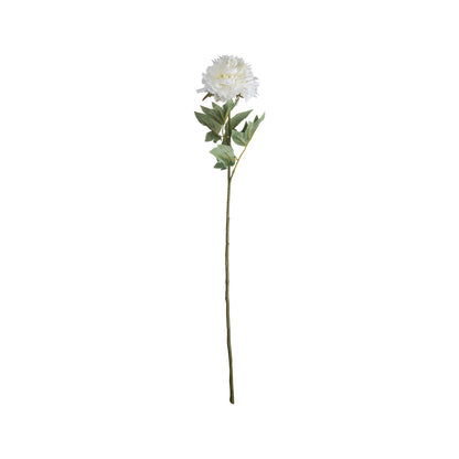 Artificial White Peony Stem - Click Style