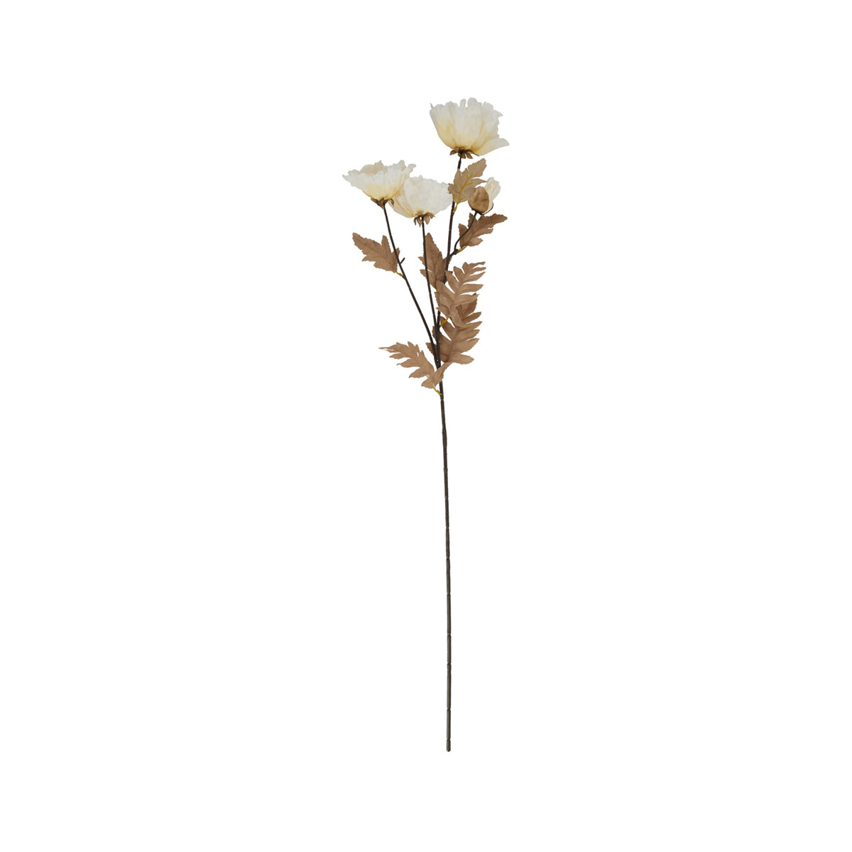 Artificial Tall White Poppy Stem – Click Style