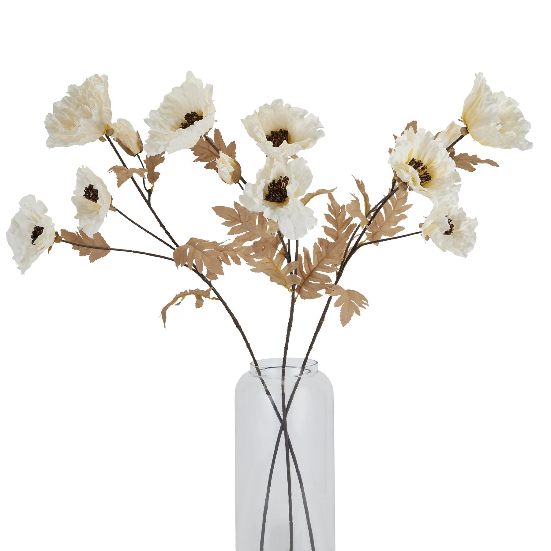 Artificial Tall White Poppy Stem – Click Style