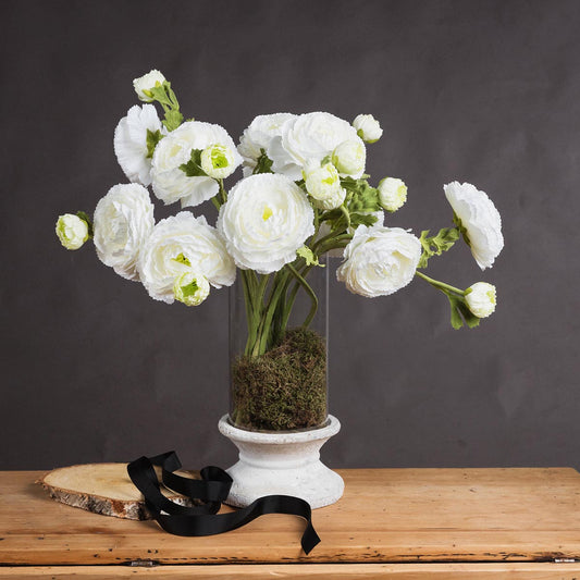 Artificial White Ranunculus Spray – Click Style