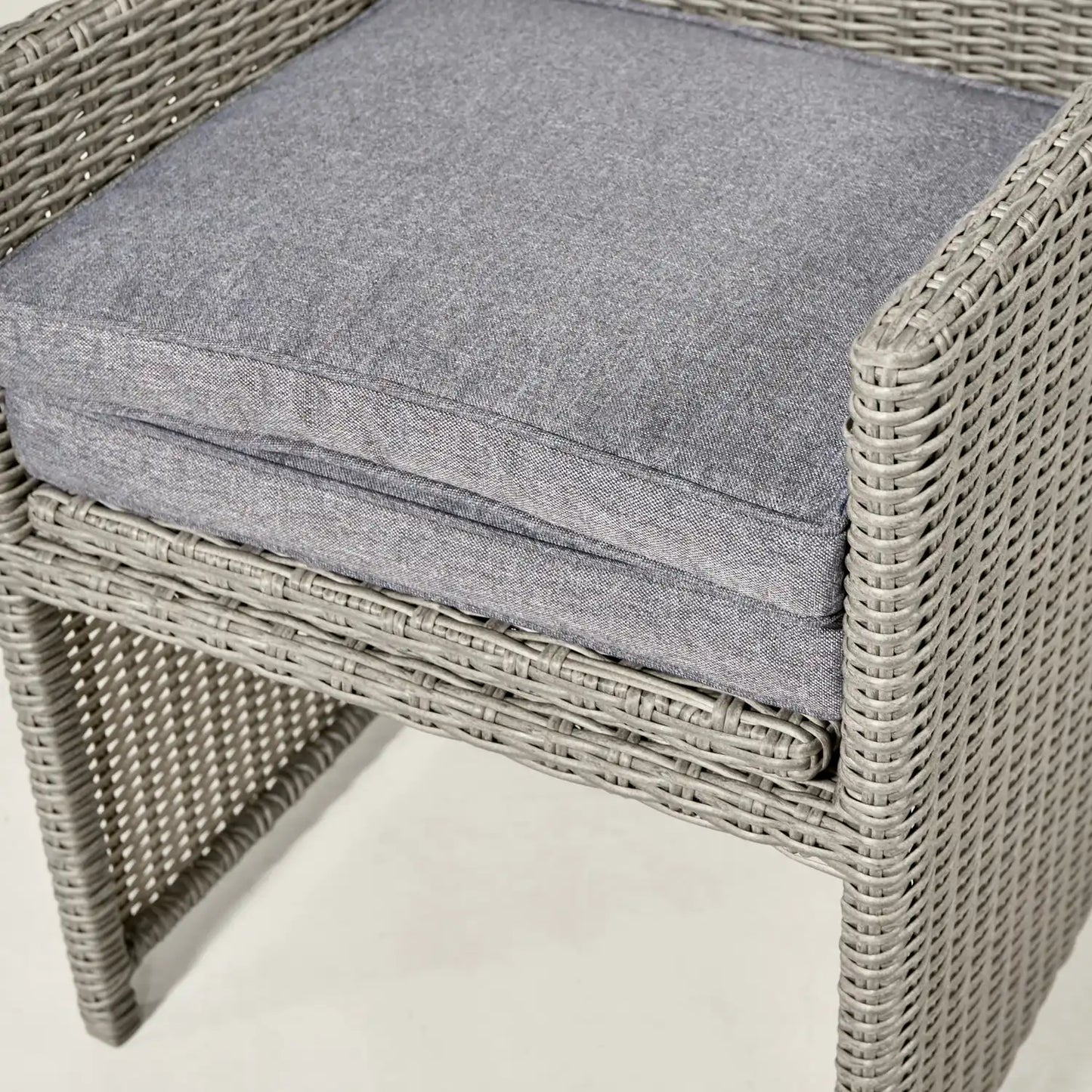 Avalonia Stone Grey Rattan Effect 4-8 Seater Cube Set – Click Style