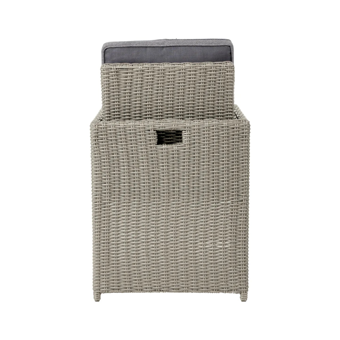 Avalonia Stone Grey Rattan Effect 4-8 Seater Cube Set – Click Style