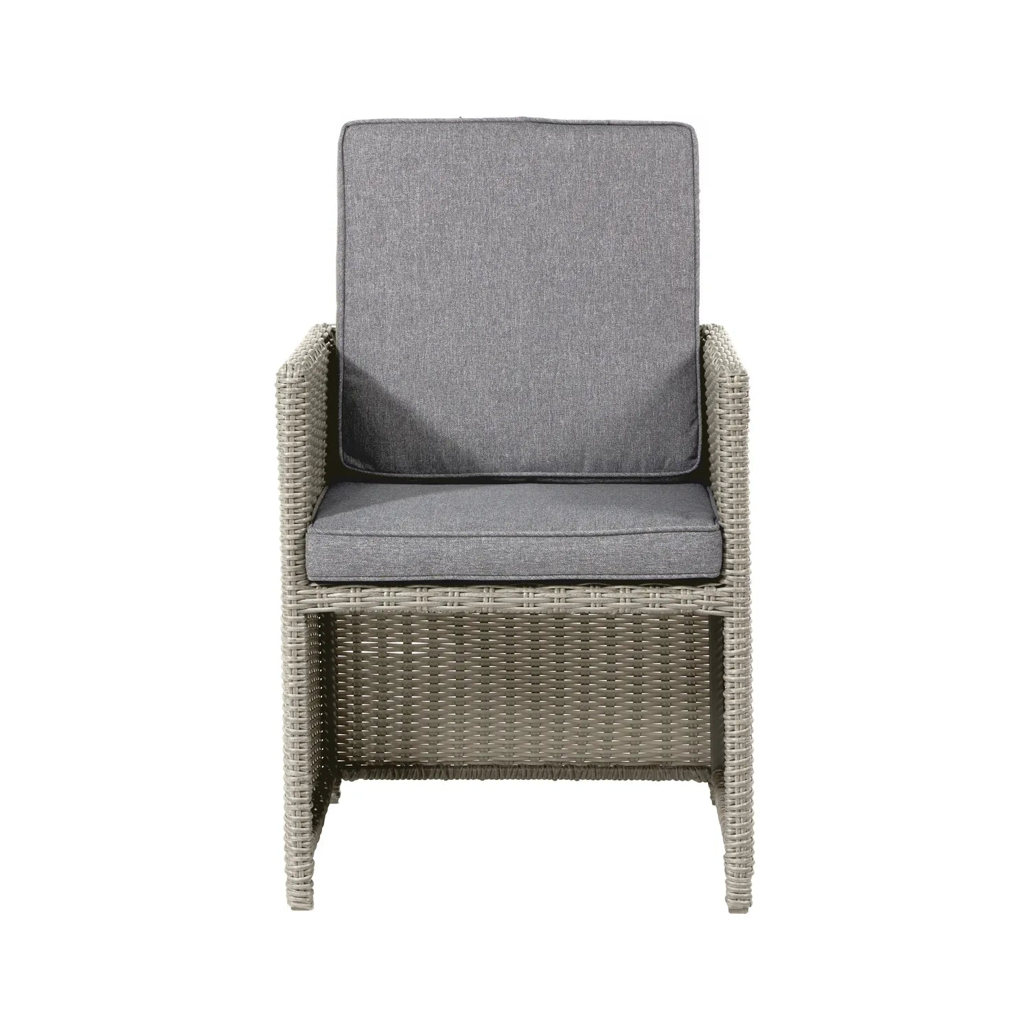 Avalonia Stone Grey Rattan Effect 4-8 Seater Cube Set – Click Style