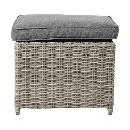 Avalonia Stone Grey Rattan Effect 4-8 Seater Cube Set – Click Style