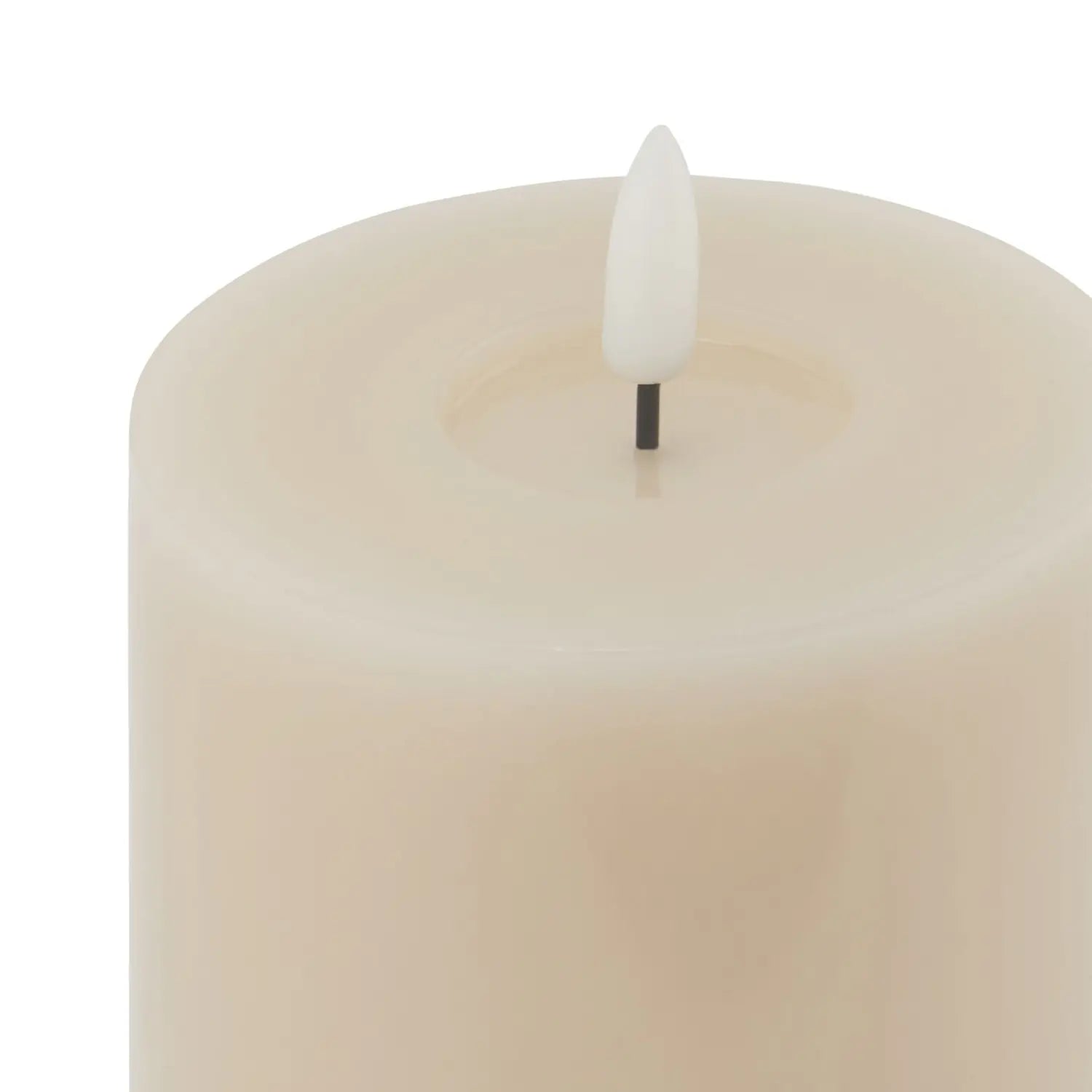 Beige LED Pillar Candle with Flickering Flame 23x9cm – Click Style