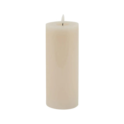 Beige LED Pillar Candle with Flickering Flame 23x9cm – Click Style