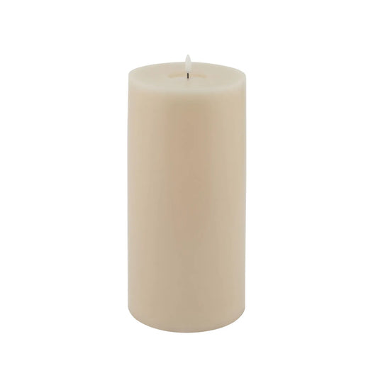 Beige LED Pillar Candle with Flickering Flame 30x15cm – Click Style