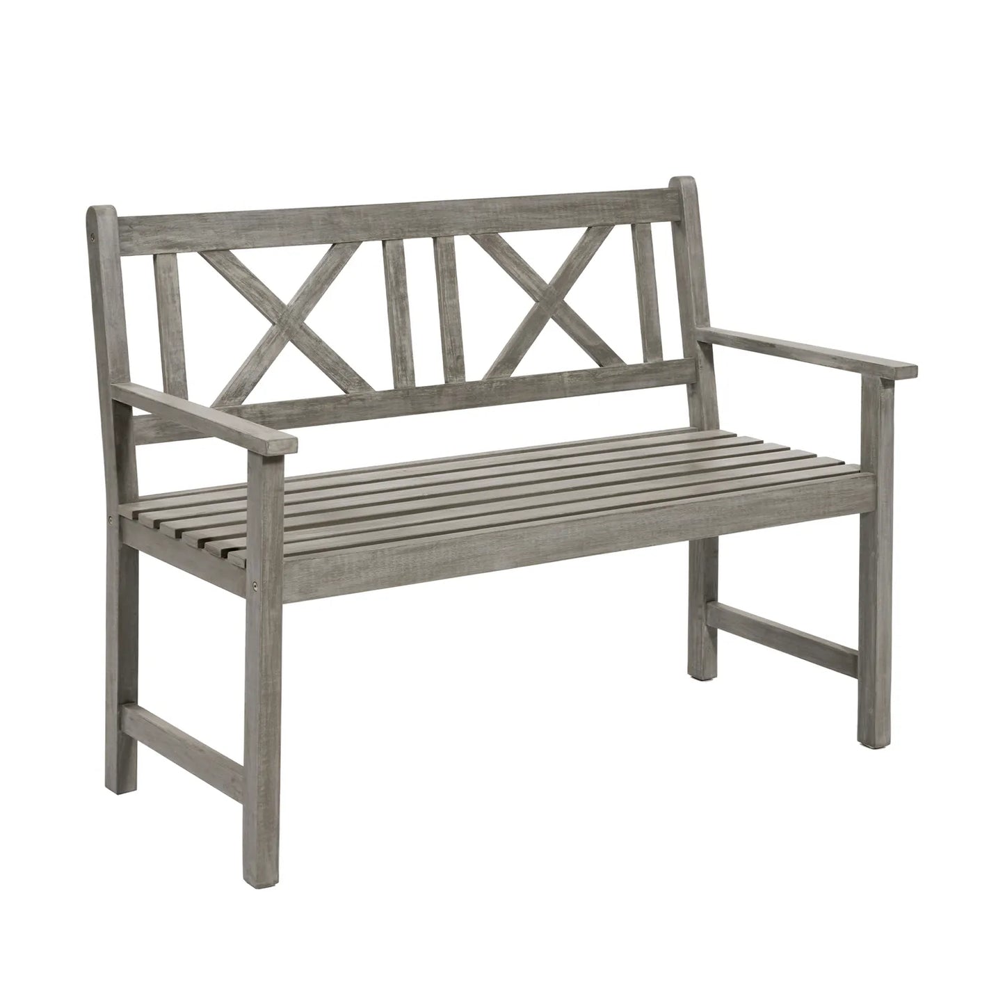 Berkshire Antique Grey Acacia Wood 2 Seater Garden Bench – Click Style