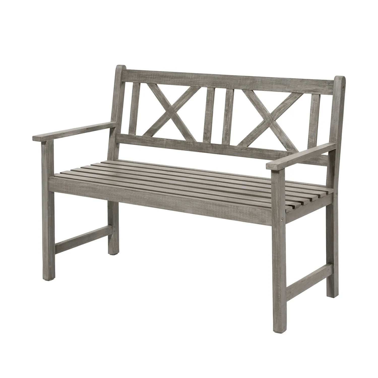 Berkshire Antique Grey Acacia Wood 2 Seater Garden Bench – Click Style