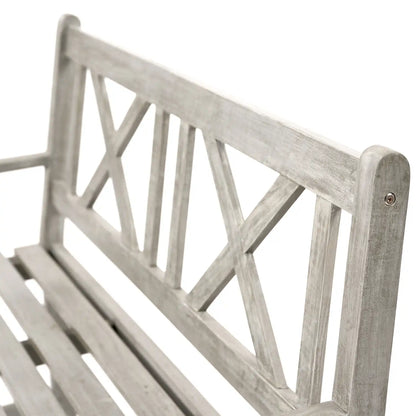 Berkshire Antique Grey Acacia Wood 2 Seater Garden Bench – Click Style