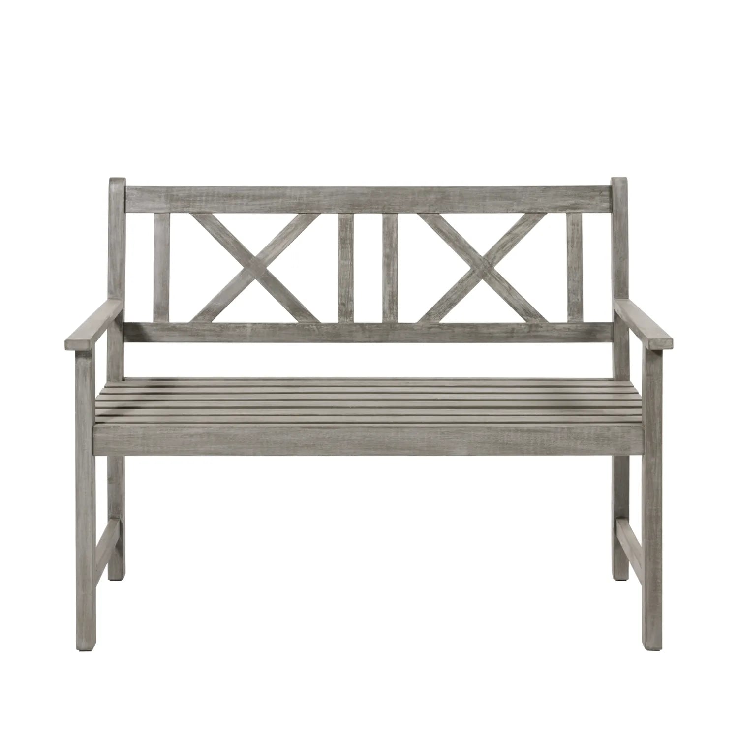 Berkshire Antique Grey Acacia Wood 2 Seater Garden Bench – Click Style