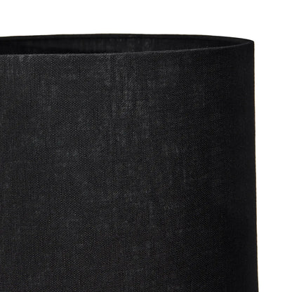 Black Linen Self Lined Drum Lampshade 30cm/12in – Click Style