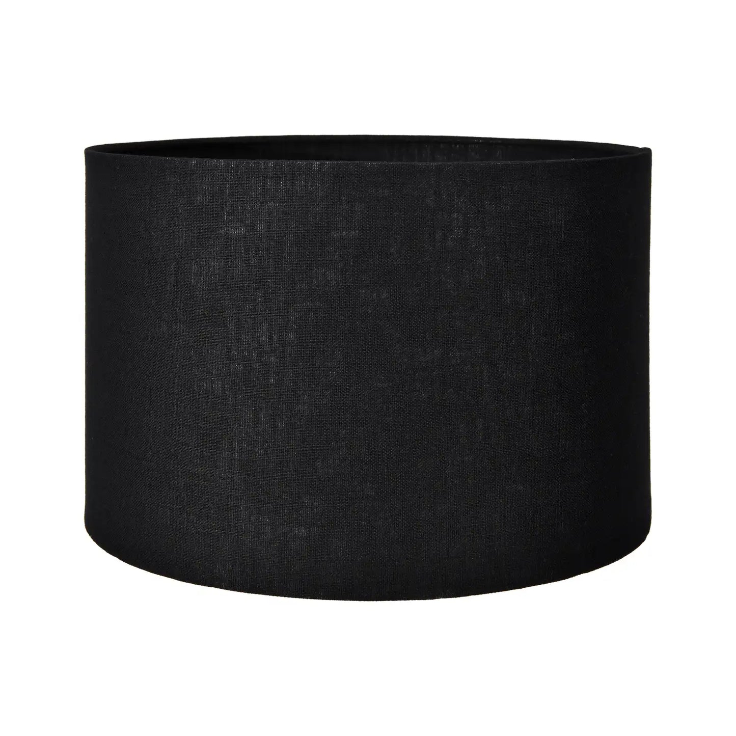 Black Linen Self Lined Drum Lampshade 35cm/14in – Click Style