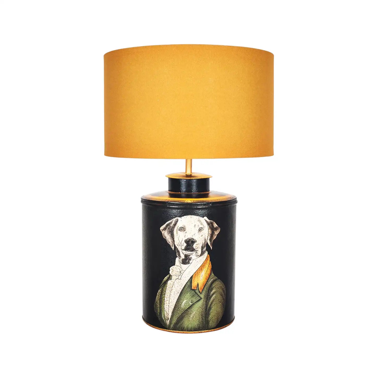 Black Pointer Dog Hand Painted Metal Table Lamp Base – Click Style