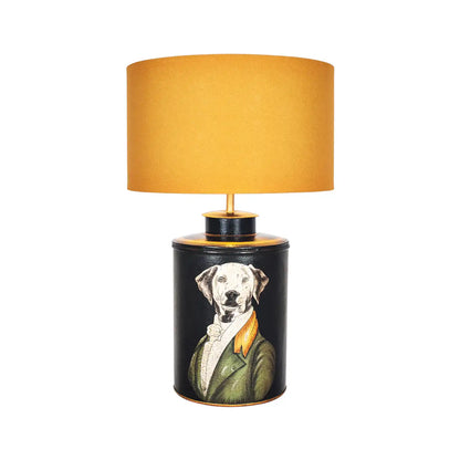 Black Pointer Dog Hand Painted Metal Table Lamp Base – Click Style