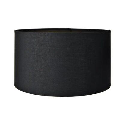 Black Polycotton Drum Lampshade 30cm/12in – Click Style