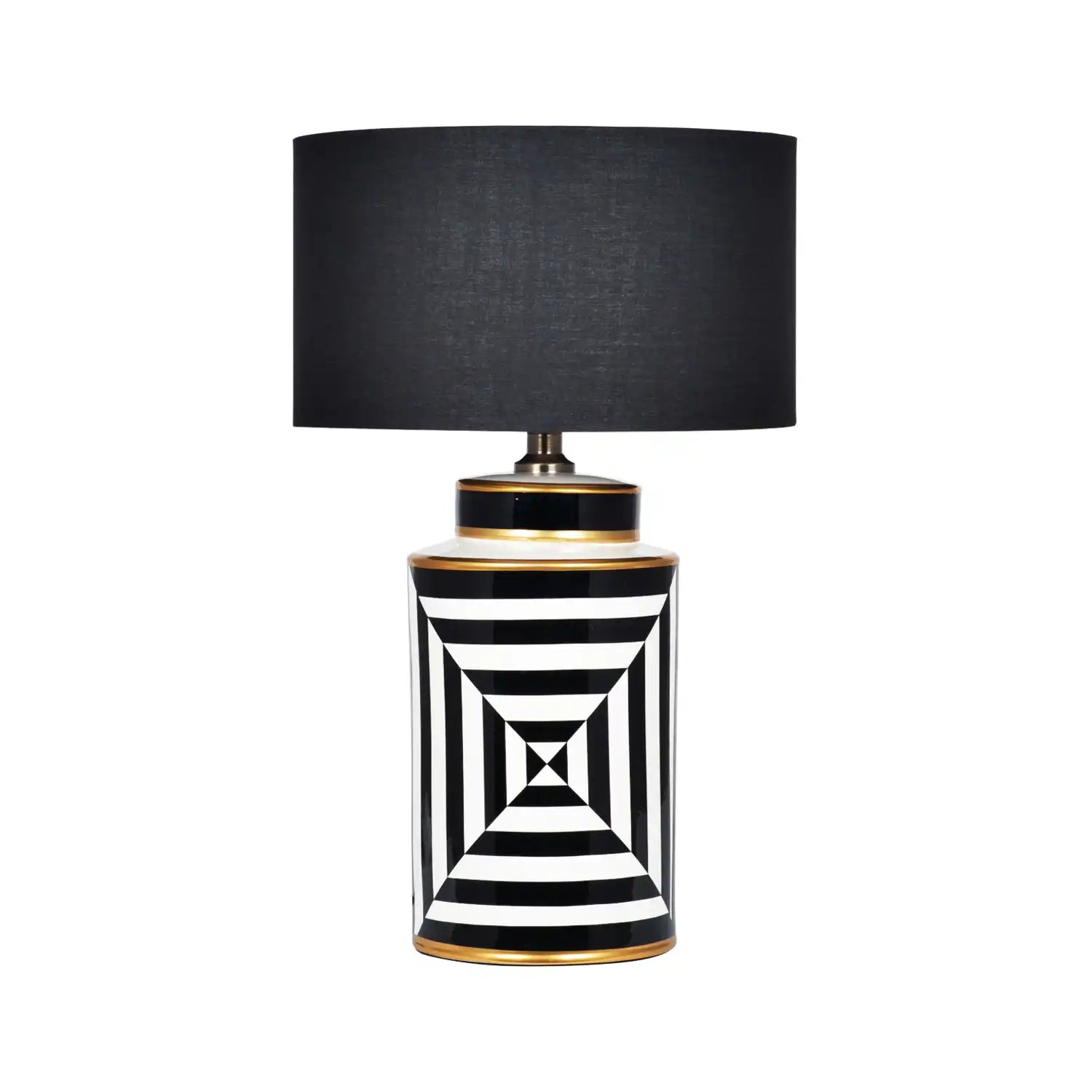 Black Polycotton Drum Lampshade 30cm/12in – Click Style