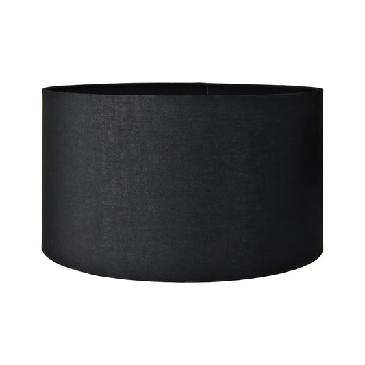 Black Polycotton Drum Lampshade 40cm/16in – Click Style