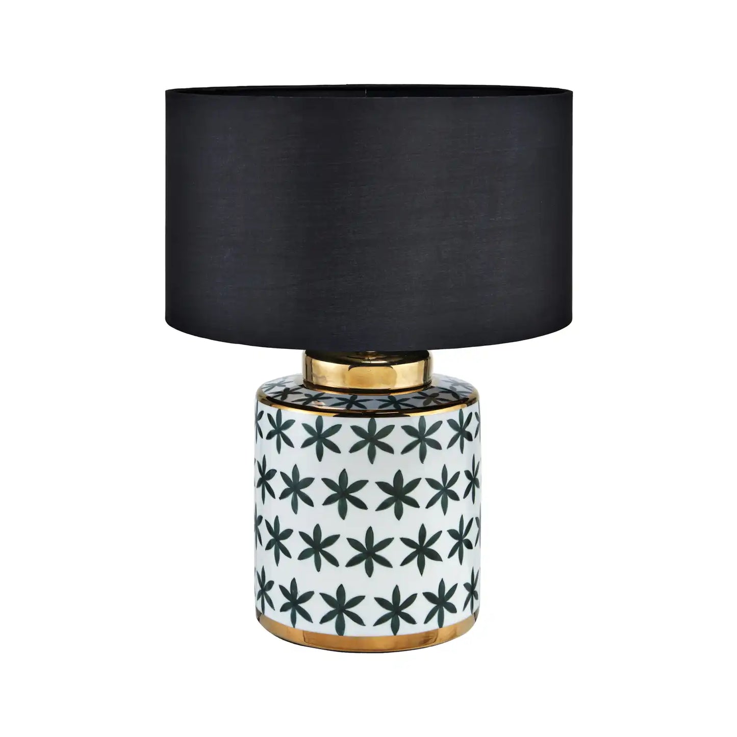 Black Silk Self Lined Drum Lampshade 35cm/14in – Click Style