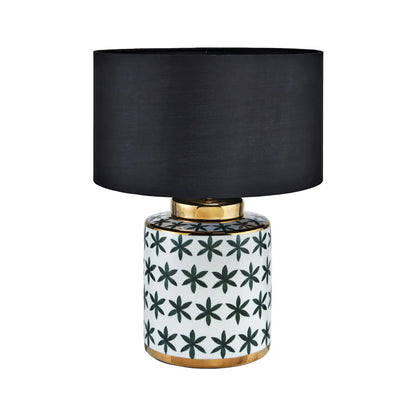 Black Silk Self Lined Drum Lampshade 35cm/14in – Click Style