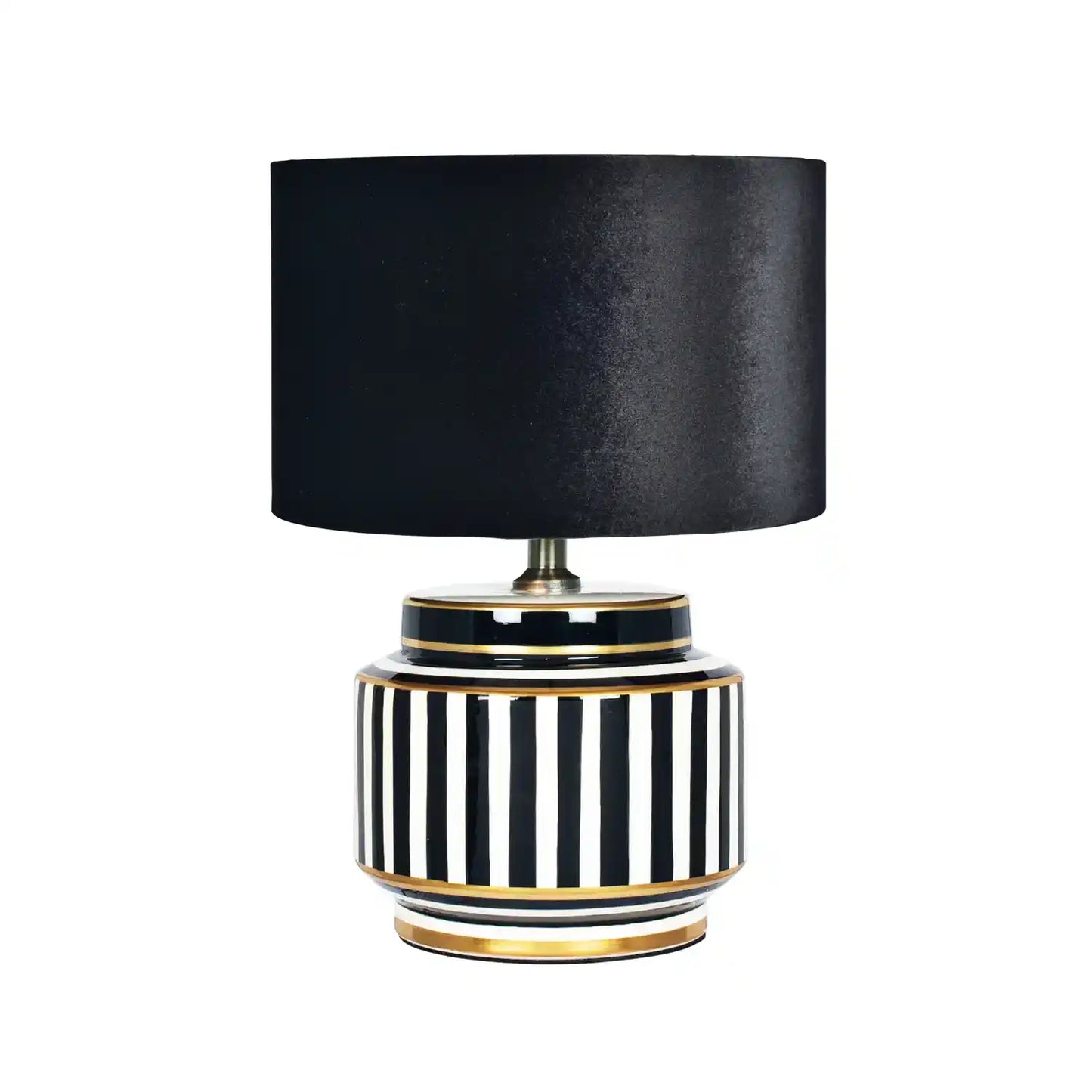 Black Velvet Drum Lampshade 30cm/12in – Click Style