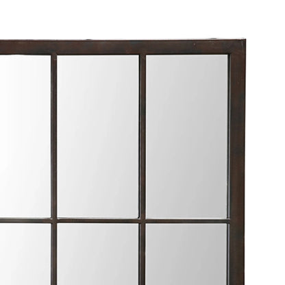 Bray Rectangular Black Metal Framed Garden Window Mirror 70x50x2.5cm– Click Style