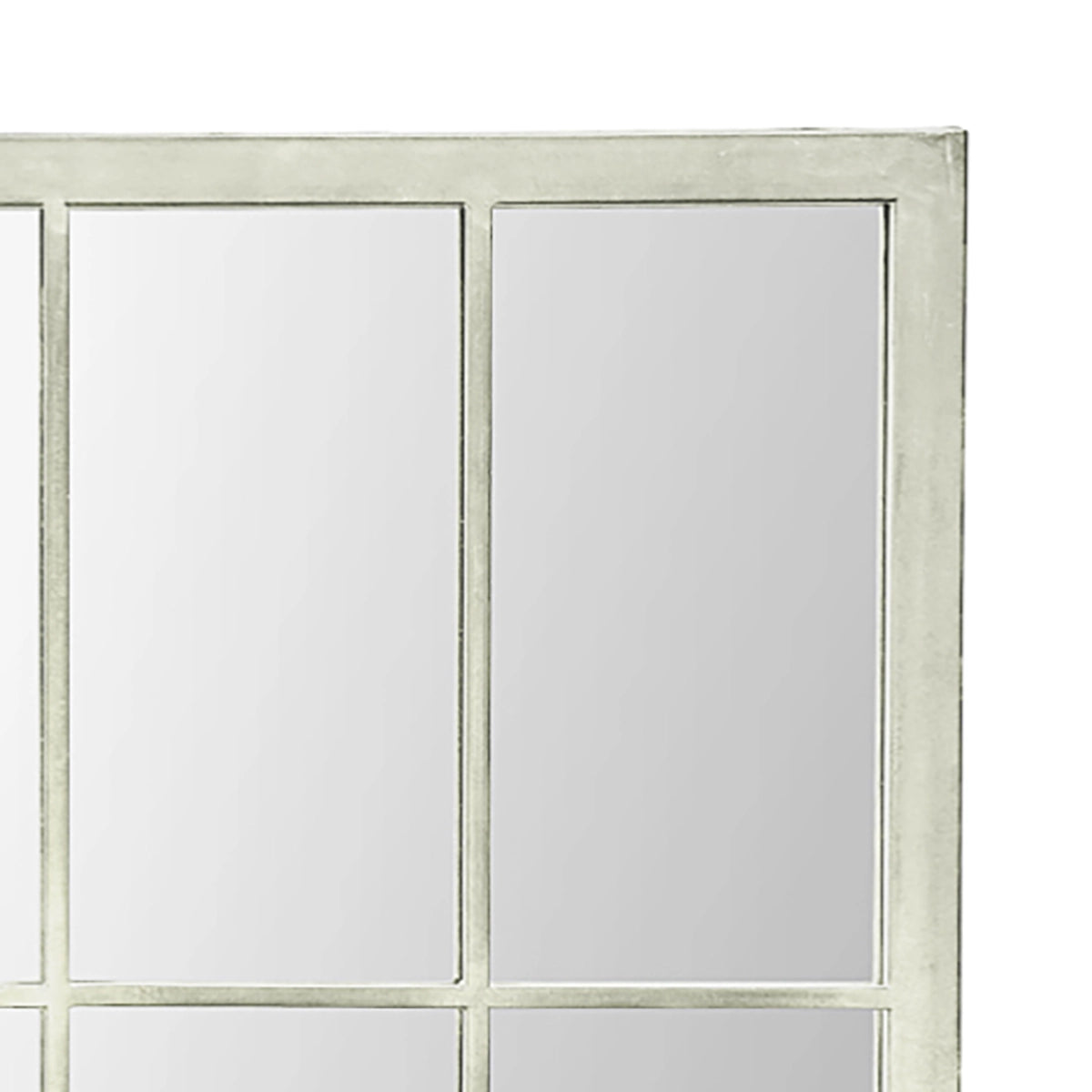 Bray Rectangular White Metal Framed Garden Window Mirror 70x50x2.5cm– Click Style