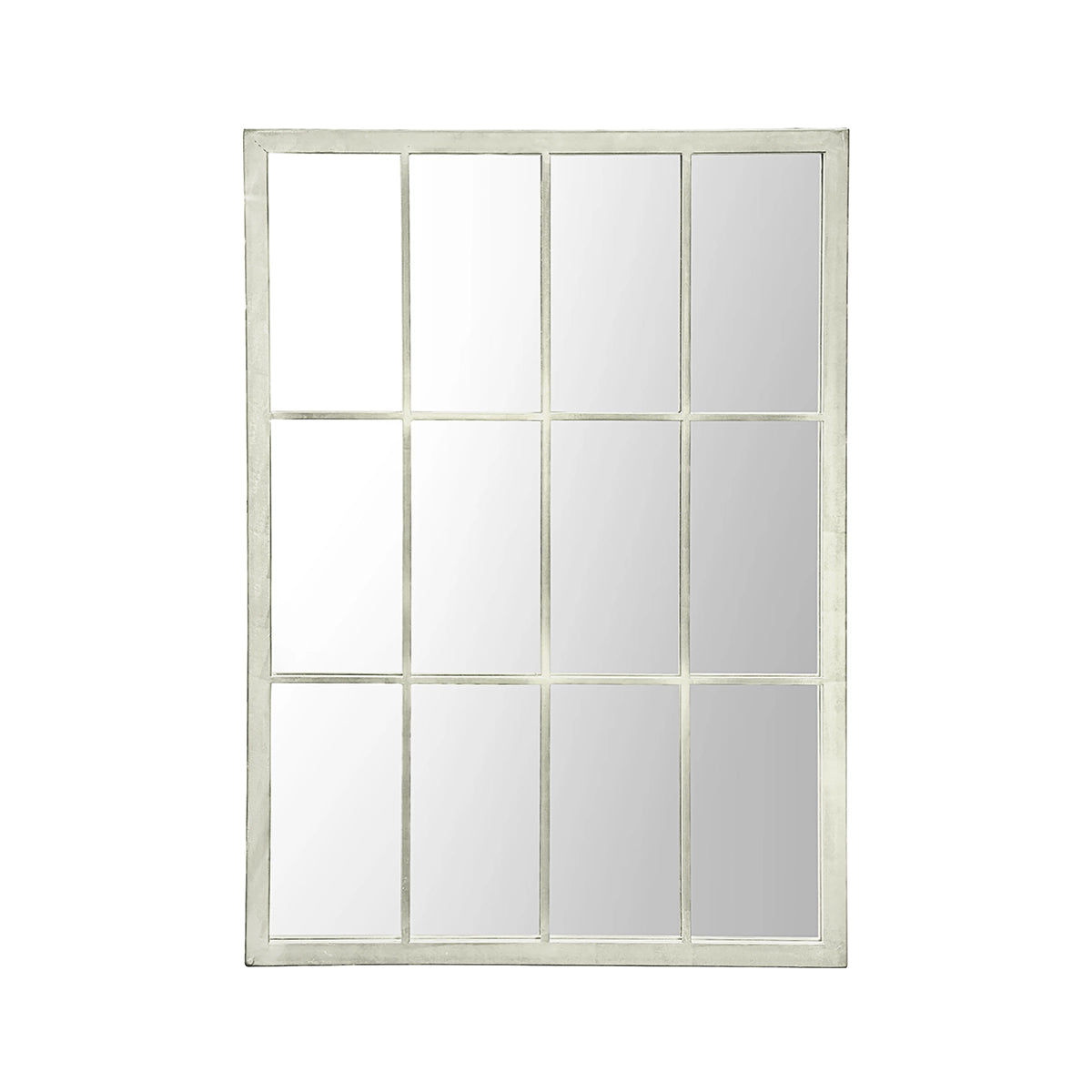 Bray Rectangular White Metal Framed Garden Window Mirror 70x50x2.5cm– Click Style