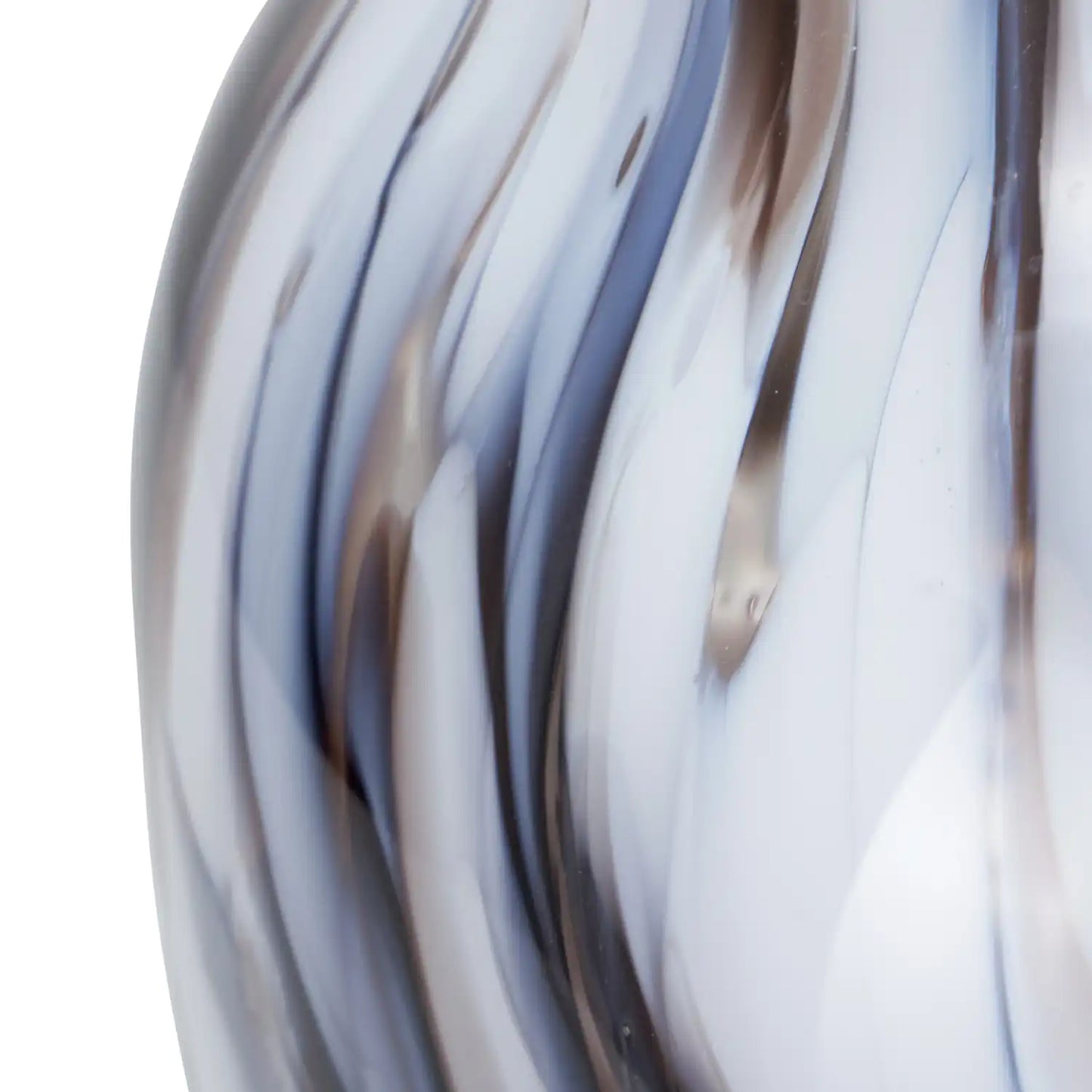 Brown & White Tortoiseshell Decorative Glass Vase – Click Style