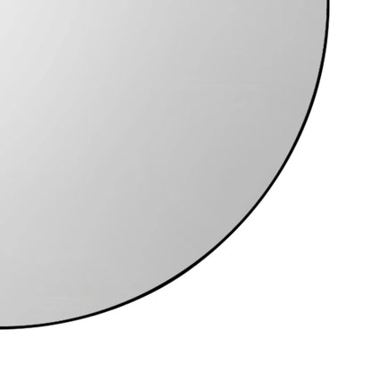 Contemporary Round Black Thin Framed Wall Mirror 80x80x2cm – Click Style