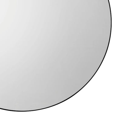 Contemporary Round Black Thin Framed Wall Mirror 80x80x2cm – Click Style