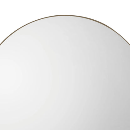 Contemporary Round Champagne Thin Framed Wall Mirror 80x80x2cm – Click Style