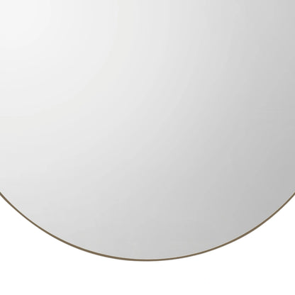 Contemporary Round Champagne Thin Framed Wall Mirror 80x80x2cm – Click Style