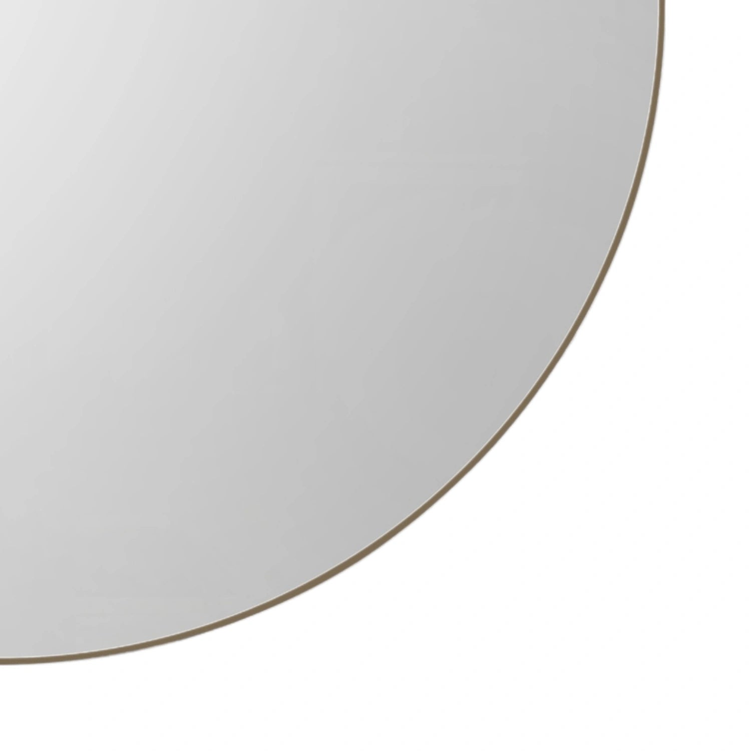 Contemporary Round Champagne Thin Framed Wall Mirror 80x80x2cm – Click Style