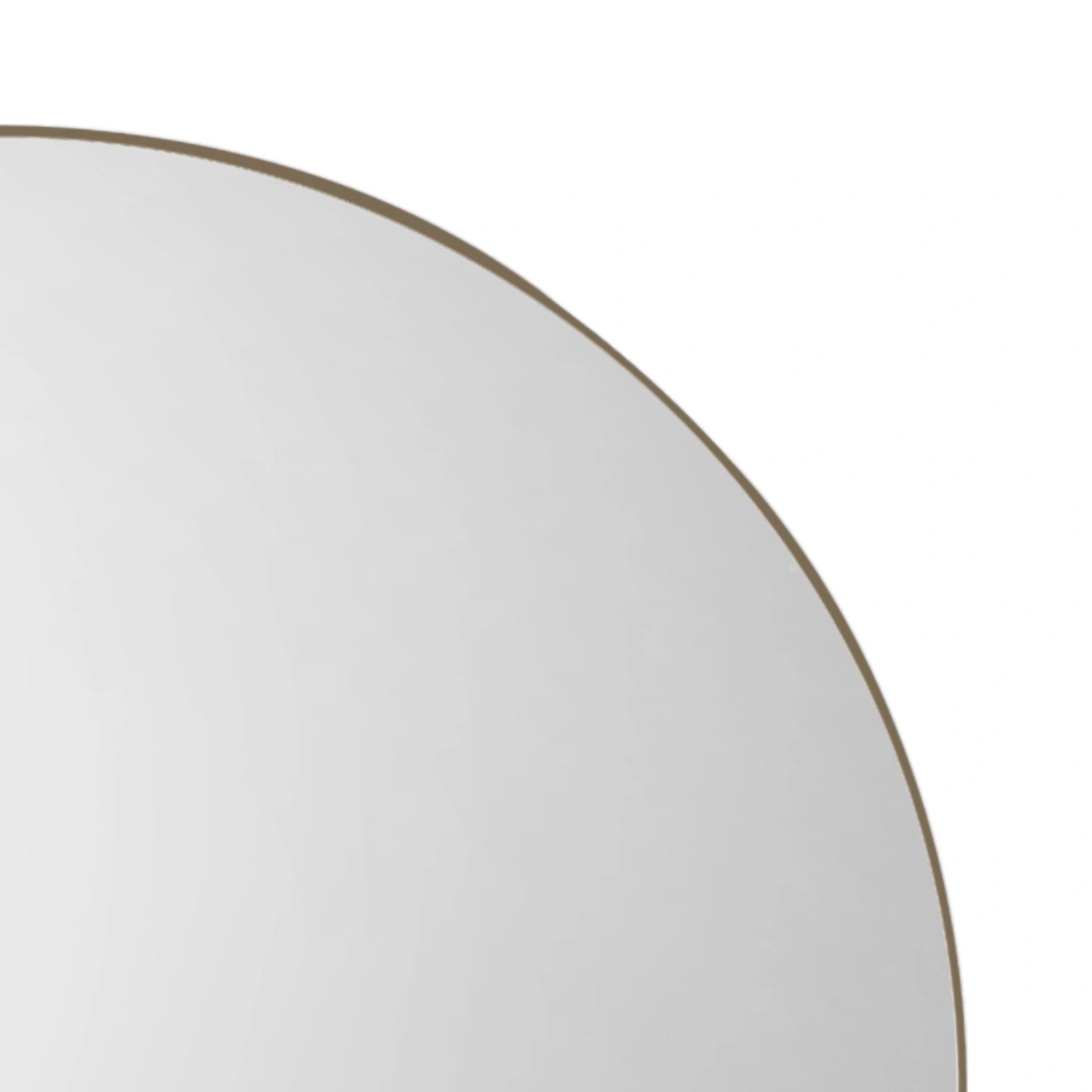 Contemporary Round Champagne Thin Framed Wall Mirror 80x80x2cm – Click Style