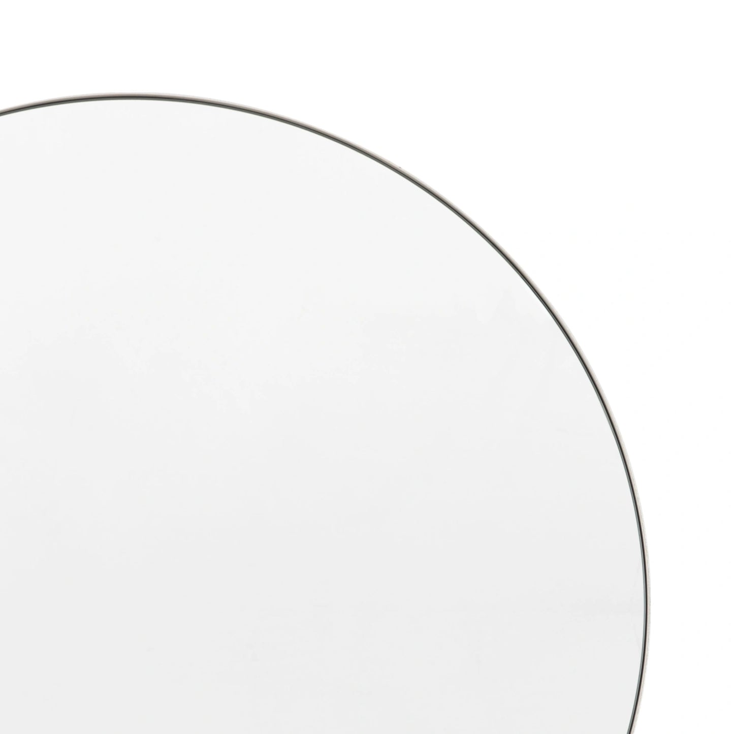 Contemporary Round Silver Thin Framed Wall Mirror 80x80x2cm – Click Style