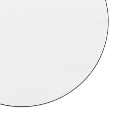 Contemporary Round Silver Thin Framed Wall Mirror 80x80x2cm – Click Style