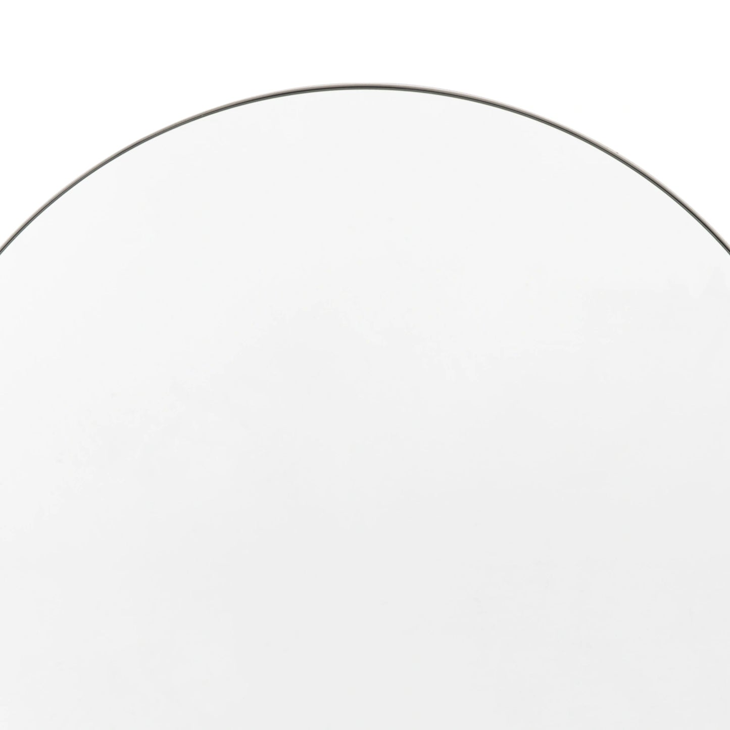 Contemporary Round Silver Thin Framed Wall Mirror 80x80x2cm – Click Style