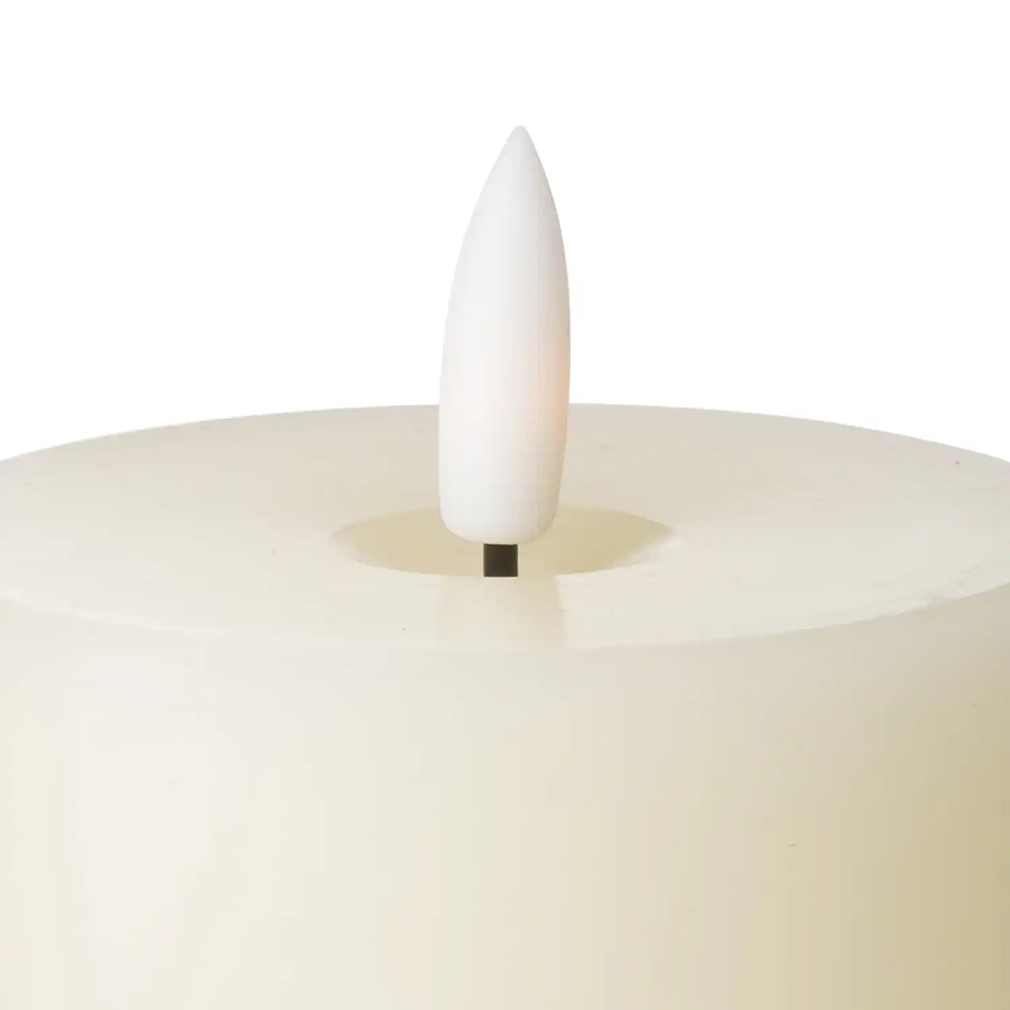 Cream LED Pillar Candle with Flickering Flame 10x7.5cm – Click Style