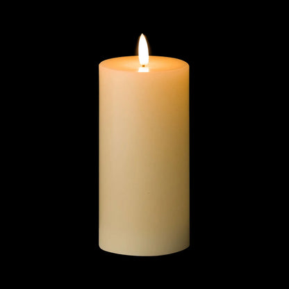 Cream LED Pillar Candle with Flickering Flame 15x7.5cm – Click Style