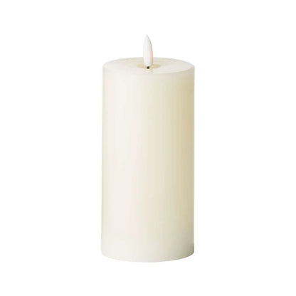 Cream LED Pillar Candle with Flickering Flame 15x7.5cm – Click Style