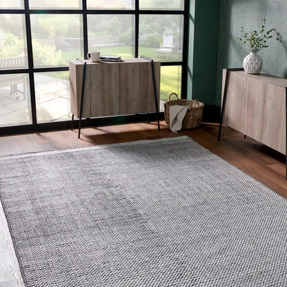 Dark Grey & White Modern Design Rectangular Outdoor Rug 230x160cm – Click Style