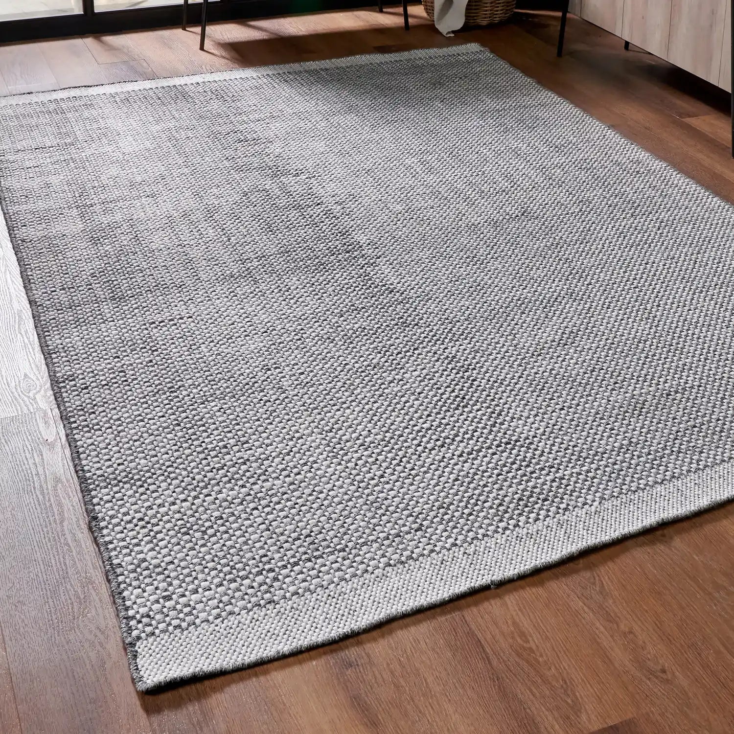 Dark Grey & White Modern Design Rectangular Outdoor Rug 230x160cm – Click Style